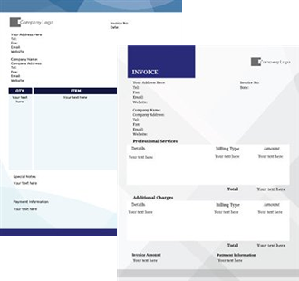 This Invoices design is available to print and personalise.