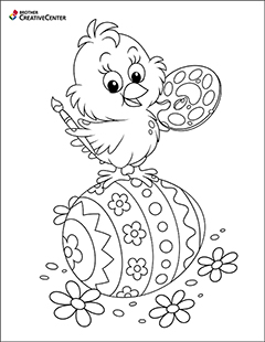 Easter Chick Coloring