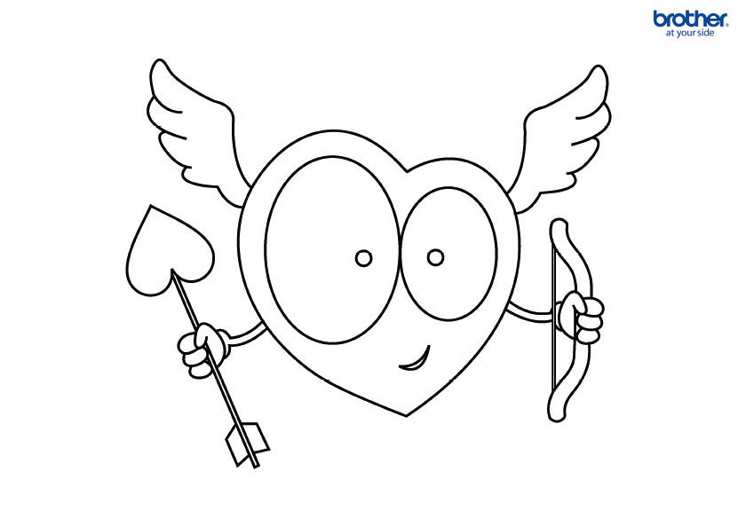 Free Printable Coloring Page Template - Valentine Coloring 3