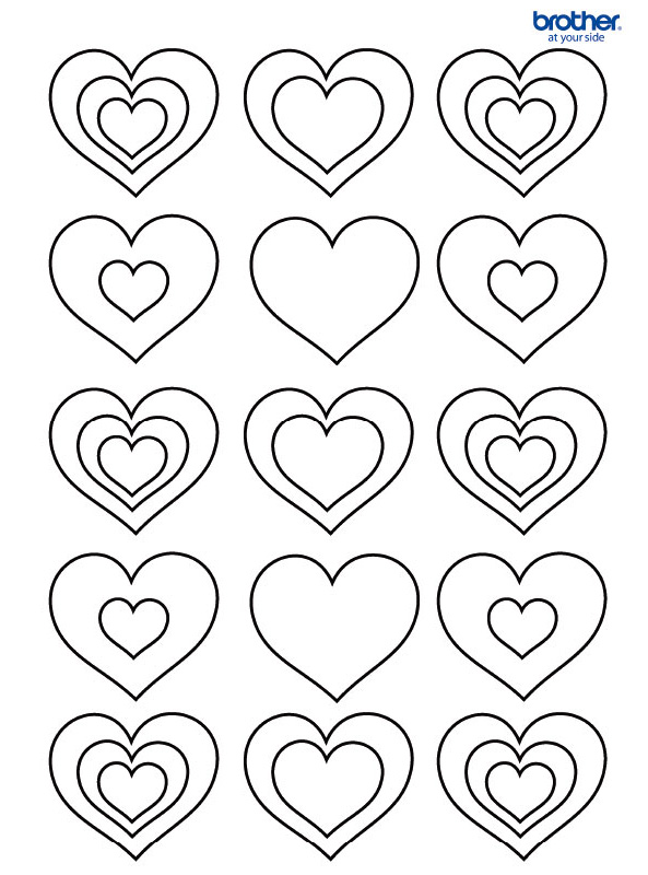 Free Printable Coloring Page Template - Valentine Coloring 4