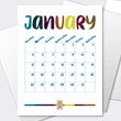 Monthly calendars available to personalize and print.