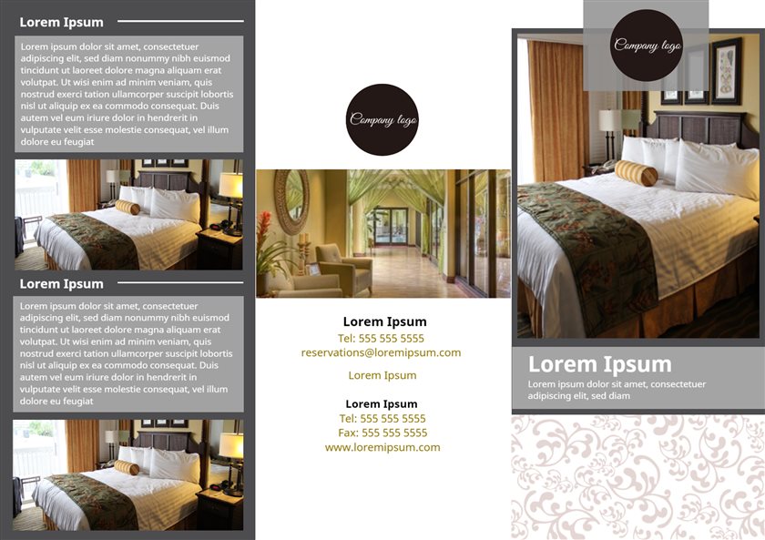 Gratis afdrukbare brochure en folders - Reishotels | Brother Creative Center