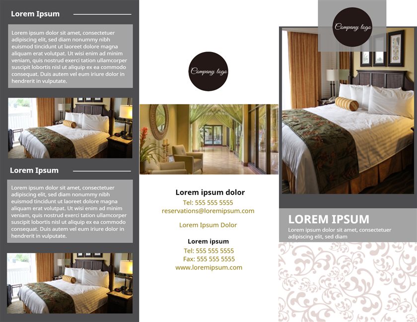 Free Printable Brochure & Pamphlet Templates - Travel Hotels | Brother Creative Center