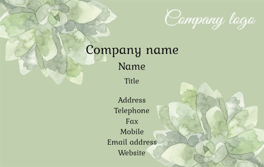Free Printable Business Cards - Tranquility | Brother Creative Center
