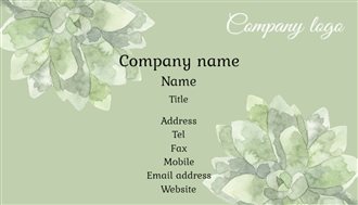 Free Printable Business Card Template - Tranquility | Brother Creative Center