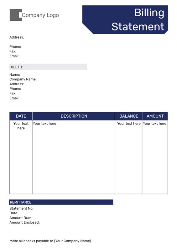 Billing Statement