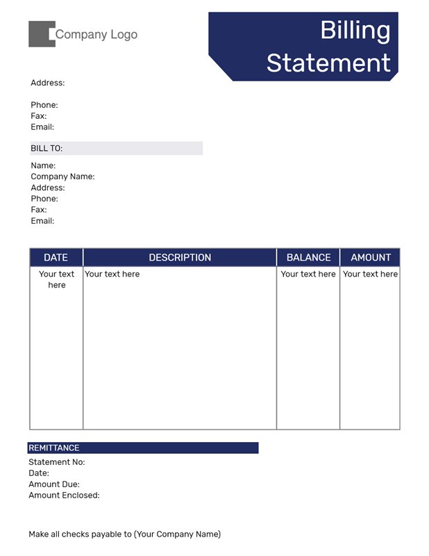 Billing Statement