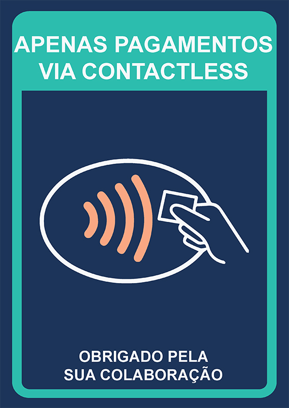 Apenas pagamentos via contactless