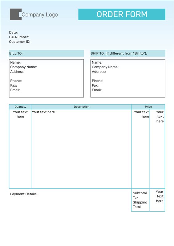 Order Form
