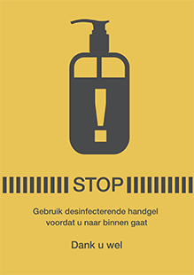 Gebruik desinfecterende handgel