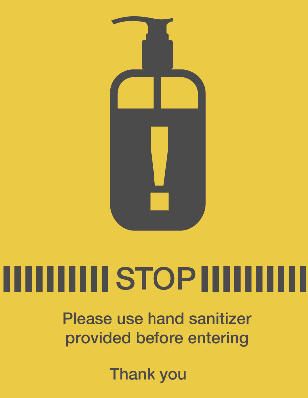 Please use hand sanitizer