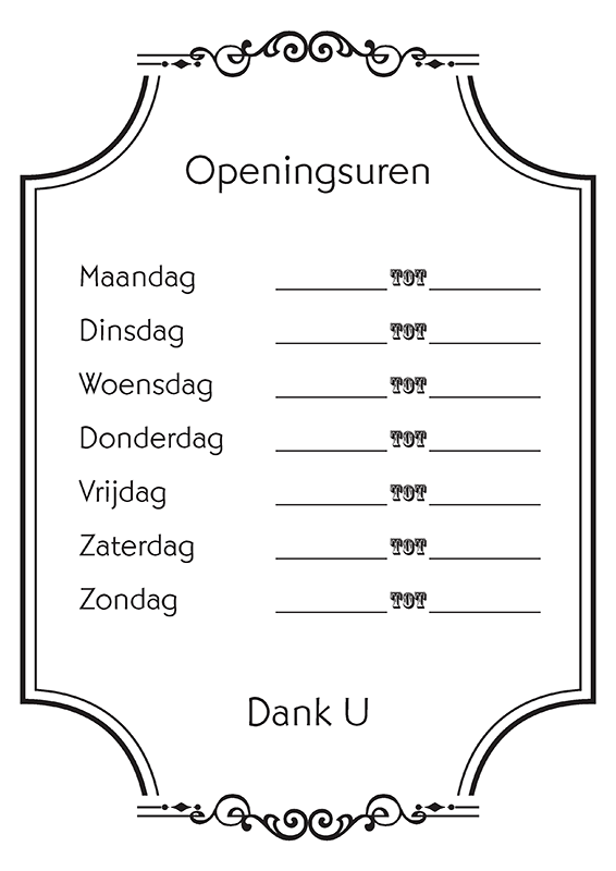 Winkeluren ondertekenen