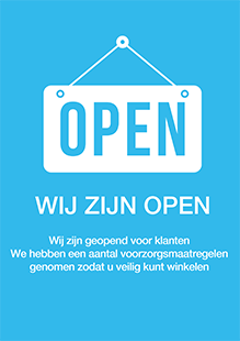 Wij zijn open