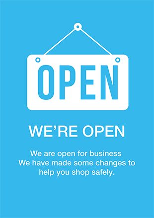 We are open