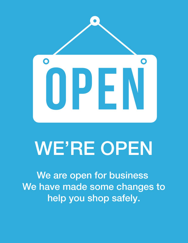 We are open