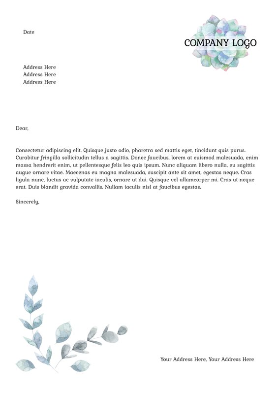 Free Printable Letterheads - Tranquility | Brother Creative Center