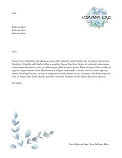 Free Printable Letterhead Template - Tranquility | Brother Creative Center