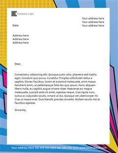 Free Printable Letterhead Template - Pop Art | Brother Creative Center
