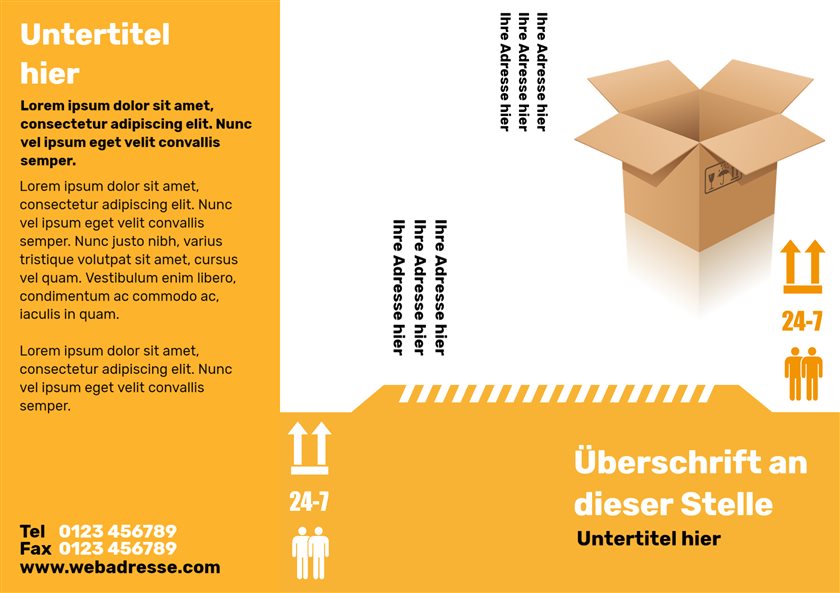 Kostenloses Mailing zum Ausdrucken - Umzug | Brother Creative Center