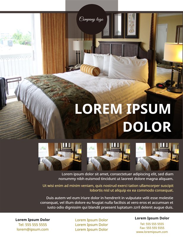 Free Printable Poster & Flyer Templates - Travel Hotels | Brother Creative Center
