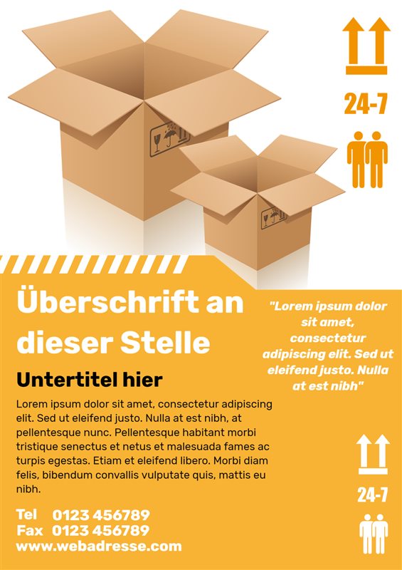 Kostenloses Poster zum Ausdrucken - Umzug | Brother Creative Center