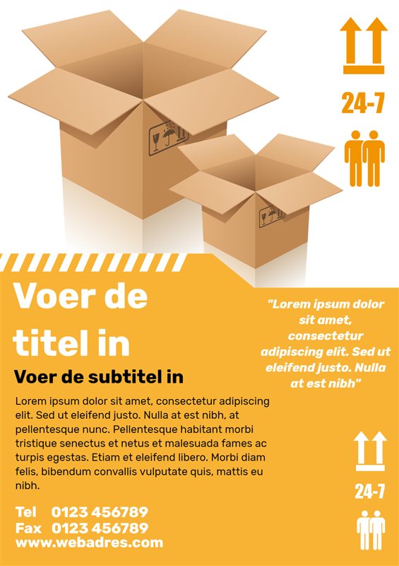 Gratis afdrukbare poster - Verhuizing | Brother Creative Center