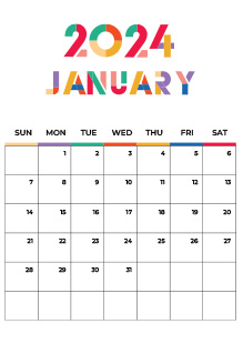 Free Printable Calendar - Abstract 2024 | Brother Creative Center