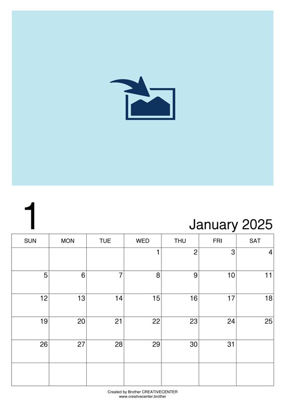 Printable Calendar for Free - Blank Monthly Calendar Portrait 2024 | Brother Creative Center