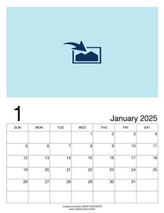 Free Printable Calendar - Blank Monthly Calendar Portrait 2025 | Brother Creative Center