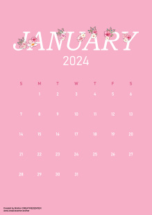 Printable Calendar for Free - Floral verbiage 2024 | Brother Creative Center