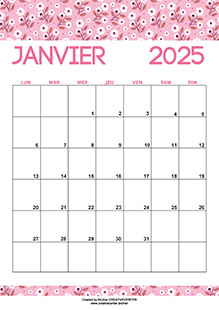 Calendriers imprimables gratuits 2024