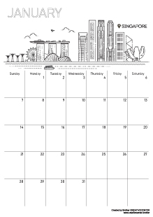 Printable Calendar for Free - Urban dreamscape 2024 | Brother Creative Center