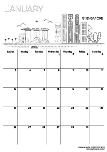 Calendarios imprimibles gratis - Paisajes urbanos 2024 | Brother Creative Center