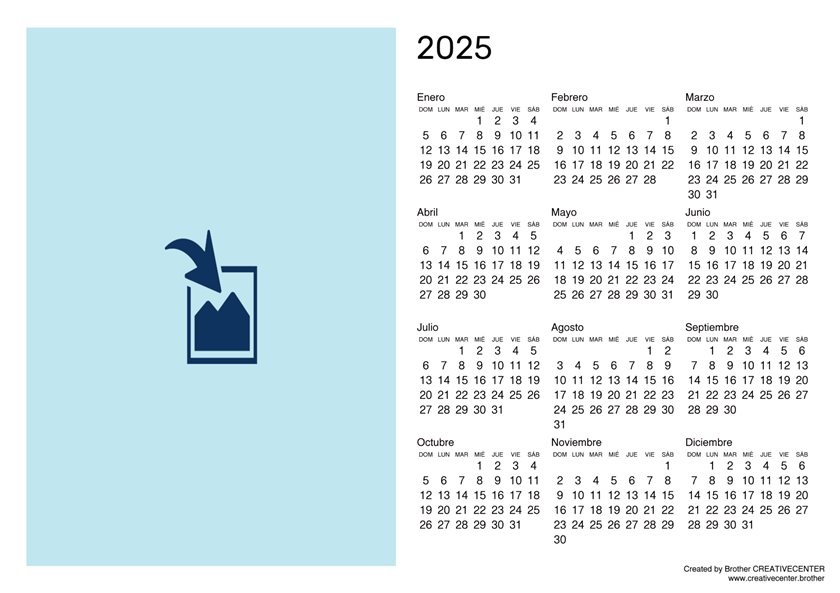 Calendario blanco Orientación horizontal 2024