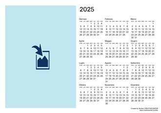 Calendario vuoto Orizzontale 2024