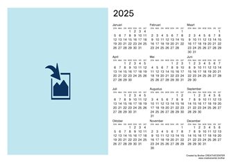 Blanco kalender Landschap oriëntatie 2024