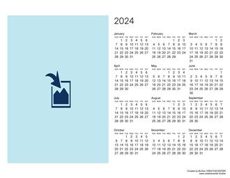 Blank Calendar Landscape 2024