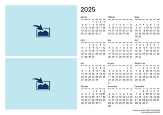 Leerer Kalender im Querformat 2024