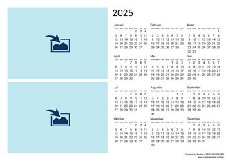 Lege kalender in landschap 2024