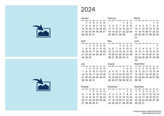 Blank Calendar Landscape (Two Photo Frames) 2024