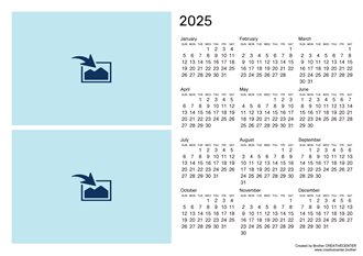 Blank Calendar Landscape (Two Photo Frames) 2024