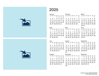 Blank Calendar Landscape (Two Photo Frames) 2024