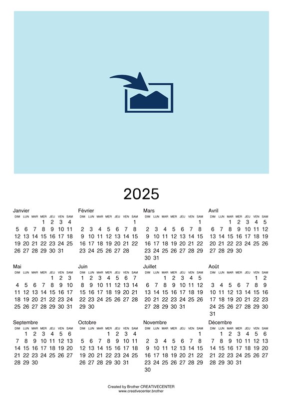 Calendrier vierge Portrait 2024