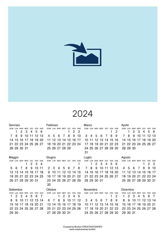 Calendario vuoto Ritratto 2024