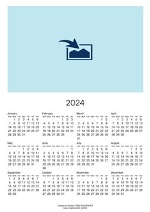 Blank Calendar Portrait 2024