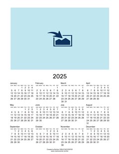 Free Printable Calendar - Blank Calendar Portrait 2025 | Brother Creative Center