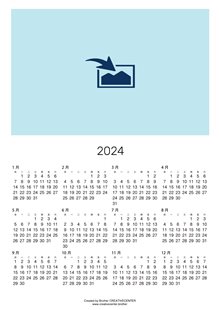 自定义日历（竖版）2024