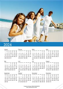 Kostenlose Kalender zum Ausdrucken - Blau und weiß 2025 | Brother Creative Center