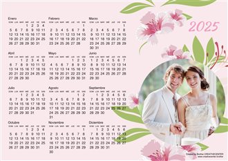 Calendarios imprimibles gratis - Belleza Floral 2025 | Brother Creative Center