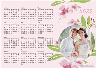 Calendrier imprimable gratuitement - Beauté des fleurs 2025 | Brother Creative Center